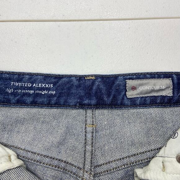 Adriano Goldschmied Women 25R Jeans Twisted Alexis High Rise Straight Crop - Picture 8 of 15